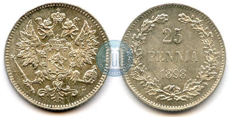 Picture 25 pennia 1898 year L 