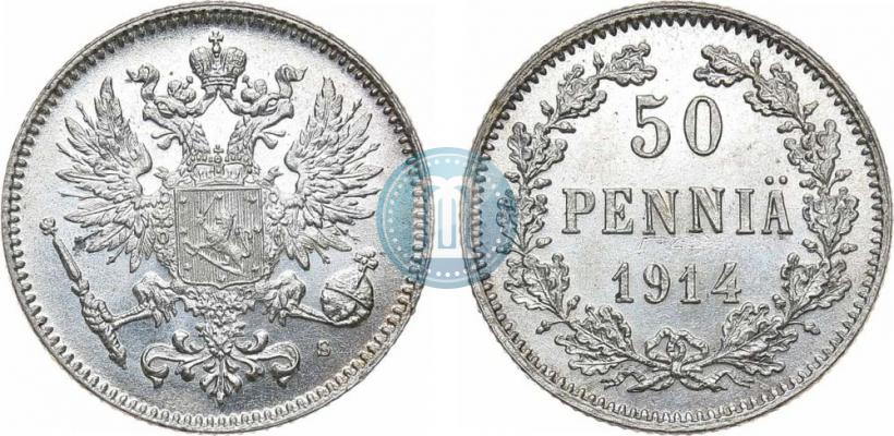 Picture 50 pennia 1914 year S 