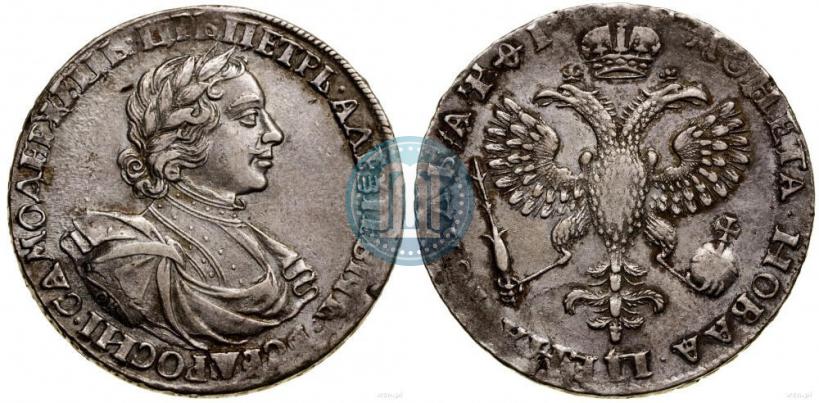 Picture 1 rouble 1719 year OK "Portrait in armour"