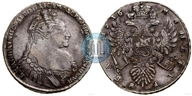 Picture 1 rouble 1736 year  "Type of 1735"