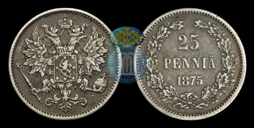 Picture 25 pennia 1875 year S 