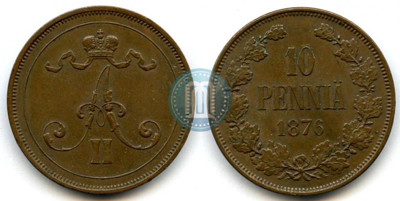 Picture 10 pennia 1876 year  