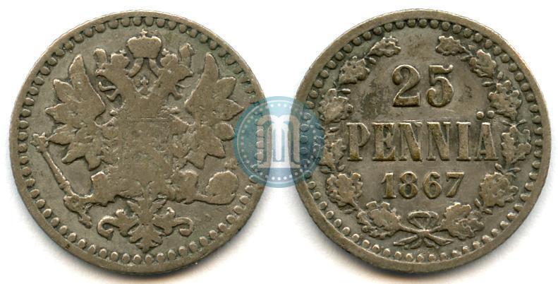 Picture 25 pennia 1867 year S 