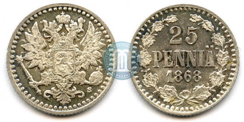 Picture 25 pennia 1868 year S 