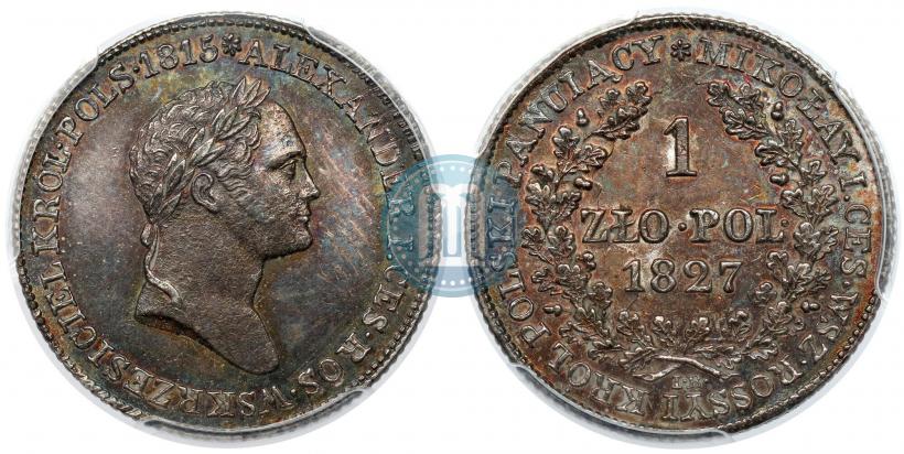 Picture 1 złoty 1827 year IB 