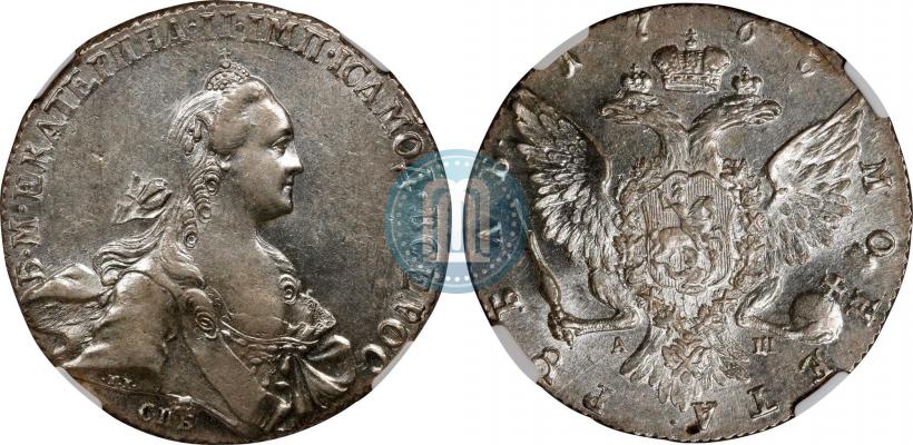 Picture 1 rouble 1766 year СПБ-ЯI 