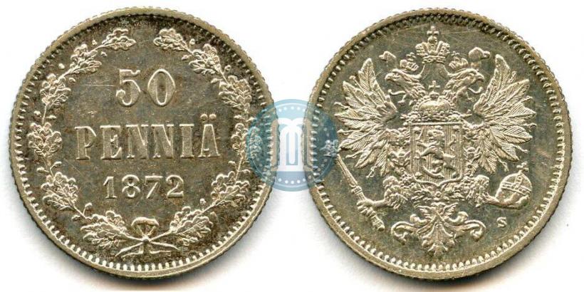 Picture 50 pennia 1872 year S 