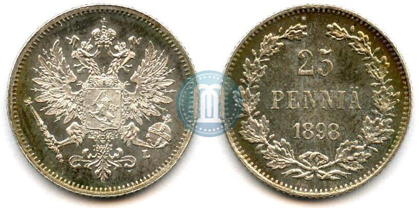 Picture 25 pennia 1898 year L 