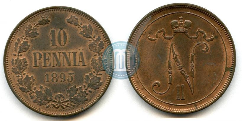 Picture 10 pennia 1895 year  