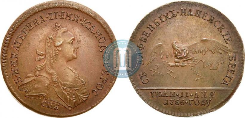 Picture Token Coin 1766 year  "For the court circus festival"