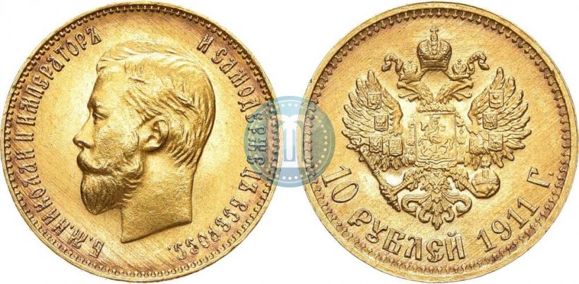 Picture 10 roubles 1911 year (ЭБ) 