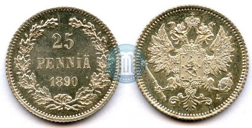 Picture 25 pennia 1890 year L 