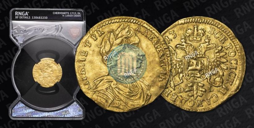 Picture 1 ducat 1713 year D-L 