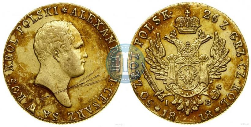 Picture 50 złotych 1818 year IB 