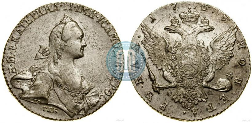 Picture 1 rouble 1768 year СПБ-СА 