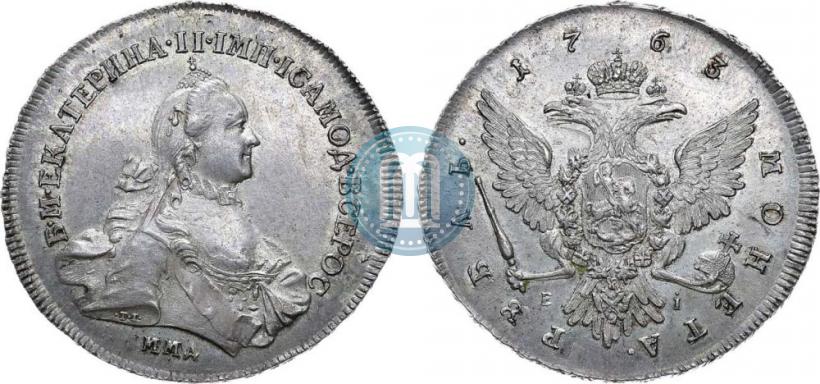 Picture 1 rouble 1763 year ММД-EI 