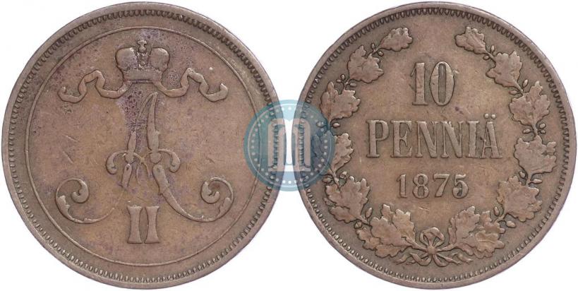 Picture 10 pennia 1875 year  