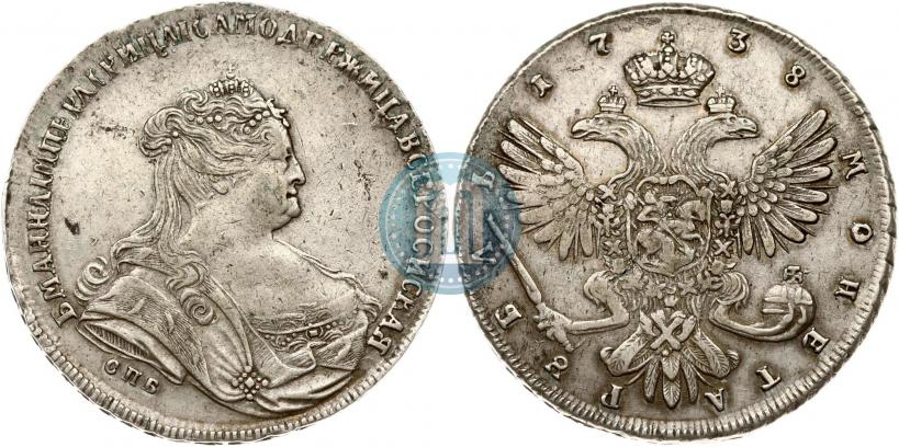 Picture 1 rouble 1738 year СПБ "Petersburg type"