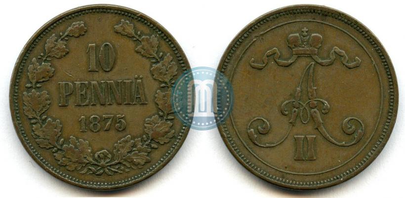 Picture 10 pennia 1875 year  