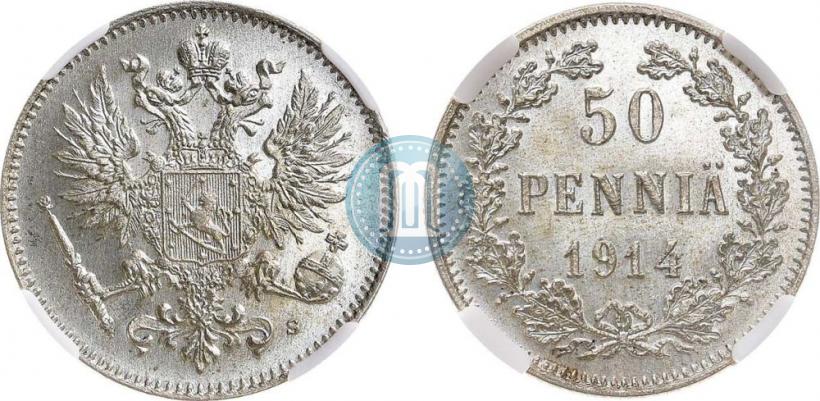 Picture 50 pennia 1914 year S 