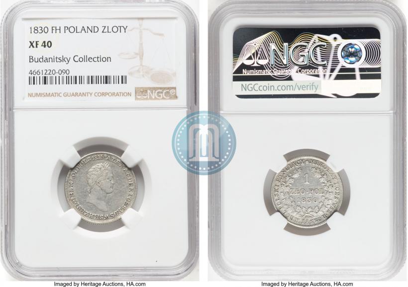 Picture 1 złoty 1830 year FH 