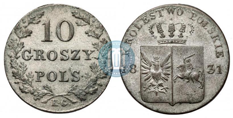 Picture 10 groszy 1831 year KG "Polish uprising"