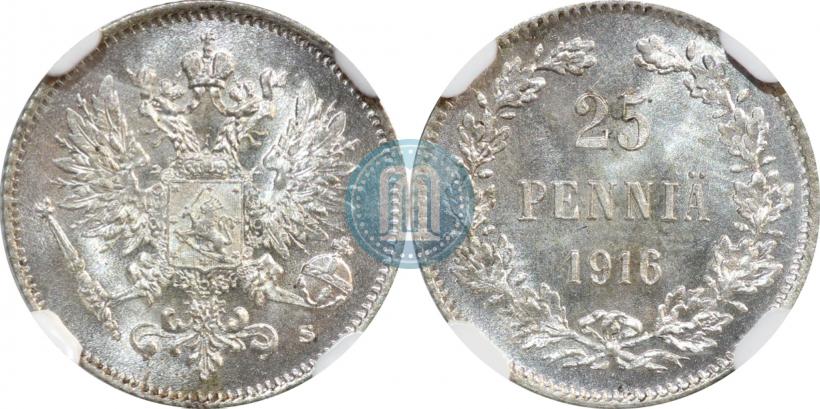 Picture 25 pennia 1916 year S 