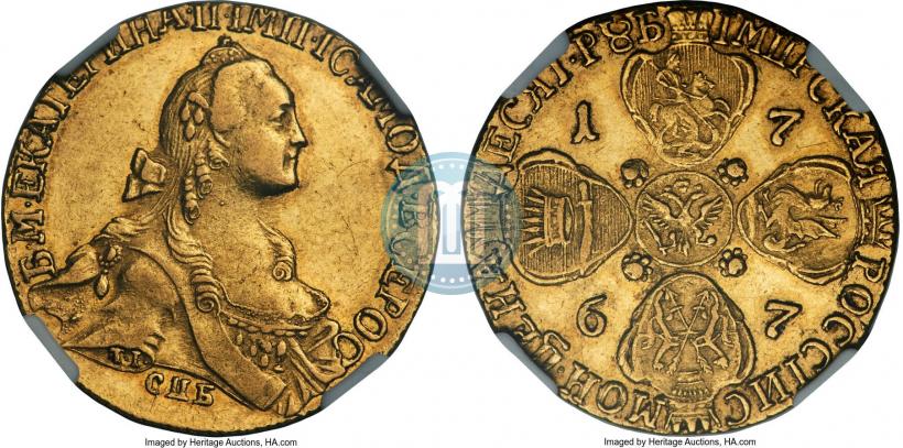 Picture 10 roubles 1767 year СПБ 