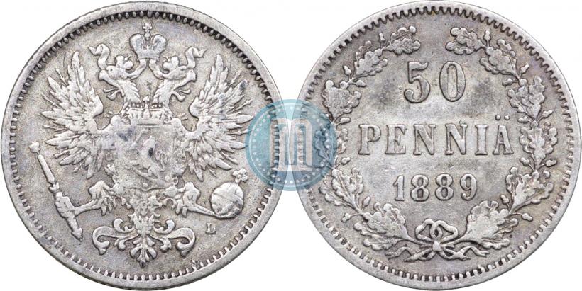 Picture 50 pennia 1889 year L 