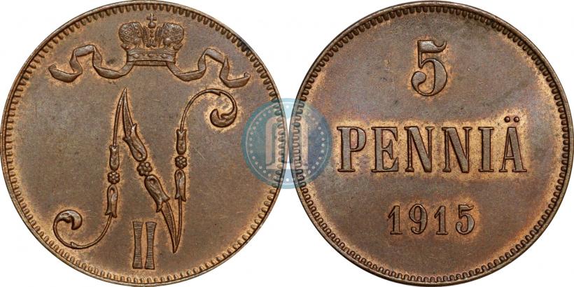 Picture 5 pennia 1915 year  