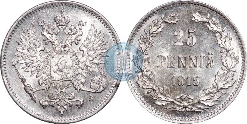 Picture 25 pennia 1915 year S 