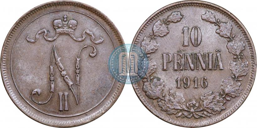 Picture 10 pennia 1916 year  