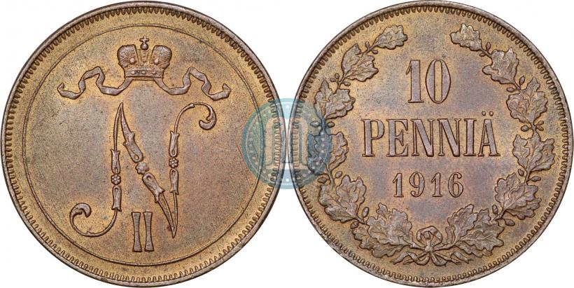 Picture 10 pennia 1916 year  