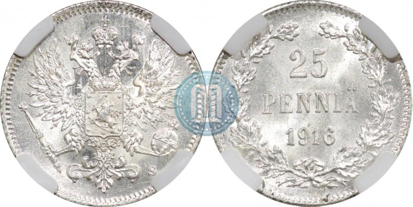 Picture 25 pennia 1916 year S 