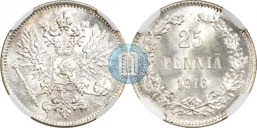 Picture 25 pennia 1916 year S 