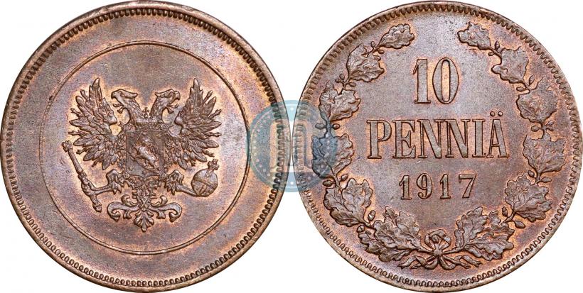 Picture 10 pennia 1917 year  