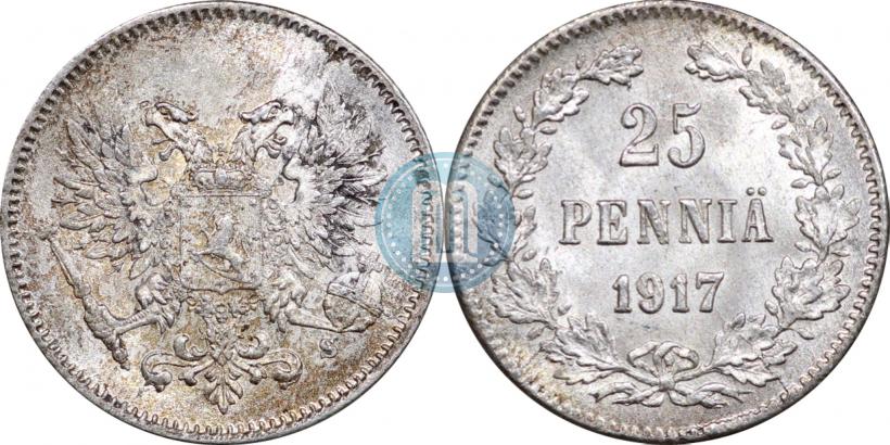 Picture 25 pennia 1917 year S 