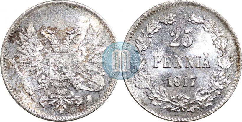 Picture 25 pennia 1917 year S 