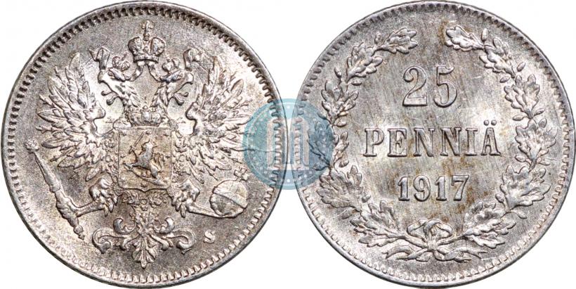 Picture 25 pennia 1917 year S 