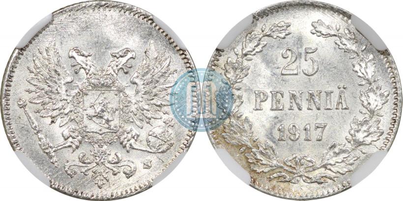 Picture 25 pennia 1917 year S 