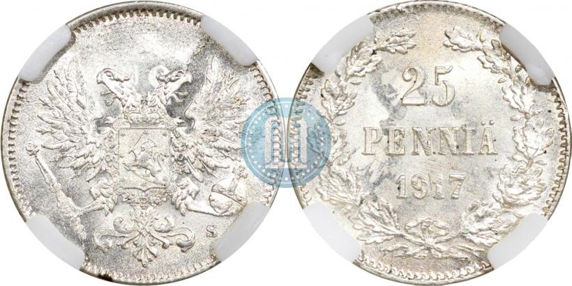 Picture 25 pennia 1917 year S 