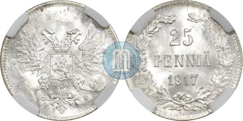 Picture 25 pennia 1917 year S 