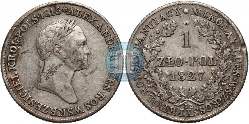 Picture 1 złoty 1827 year IB 