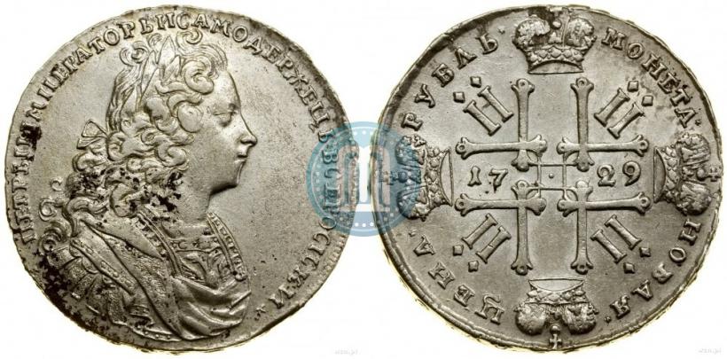 Picture 1 rouble 1729 year  "Type of 1727"