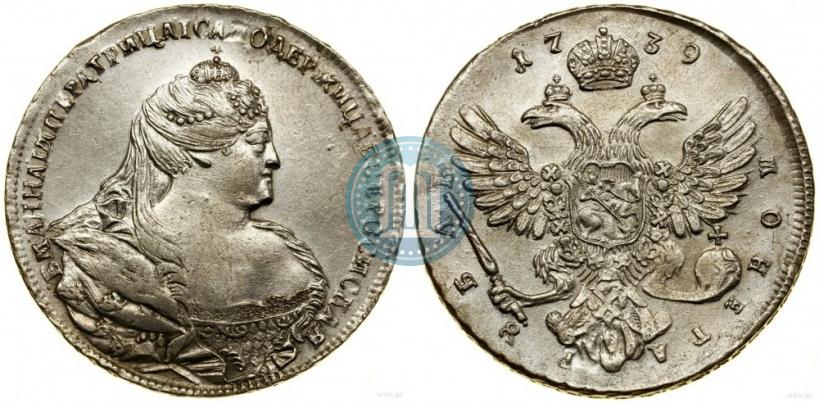 Picture 1 rouble 1739 year  "Moscow type"