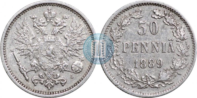 Picture 50 pennia 1889 year L 