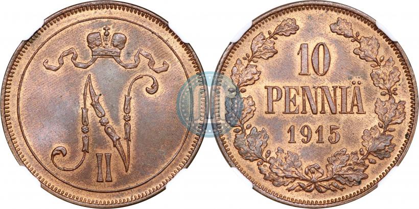 Picture 10 pennia 1915 year  