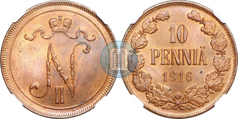 Picture 10 pennia 1916 year  