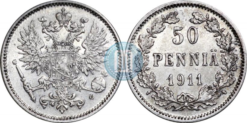 Picture 50 pennia 1911 year L 