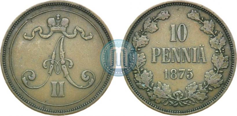 Picture 10 pennia 1875 year  